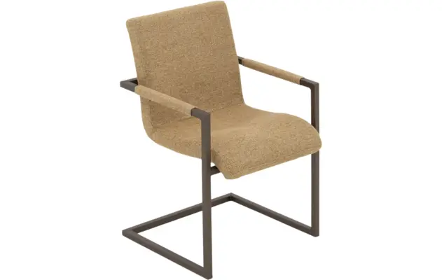 Goossens eetkamerstoel sturdy geel stof - 8252128-goossens-sturdy-eetkamerstoel-stof-geel-05
