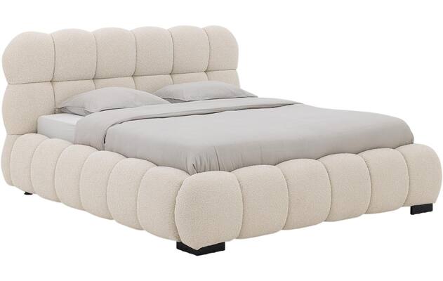 Goossens gestoffeerd bedframe cloud xl storage beige stof - 8252131-goossens-cloud-storage-bedframe-stof-01
