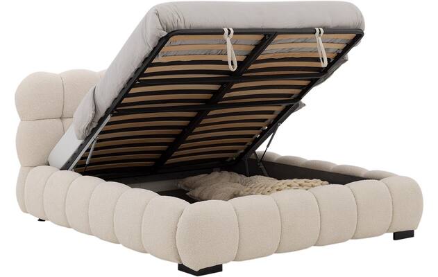 Goossens gestoffeerd bedframe cloud xl storage beige stof - 8252131-goossens-cloud-storage-bedframe-stof-03