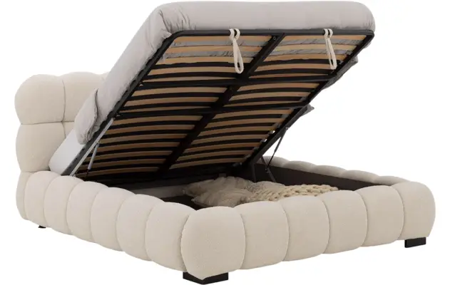 Goossens gestoffeerd bedframe cloud xl storage beige stof - 8252131-goossens-cloud-storage-bedframe-stof-03