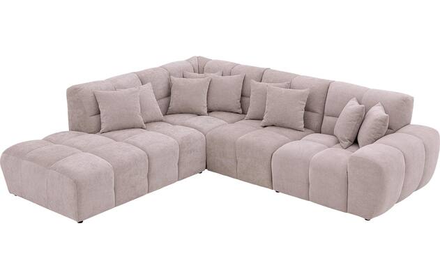 Goossens excellent hoekbank kubus beige stof - 8252132-gespiegeld-05