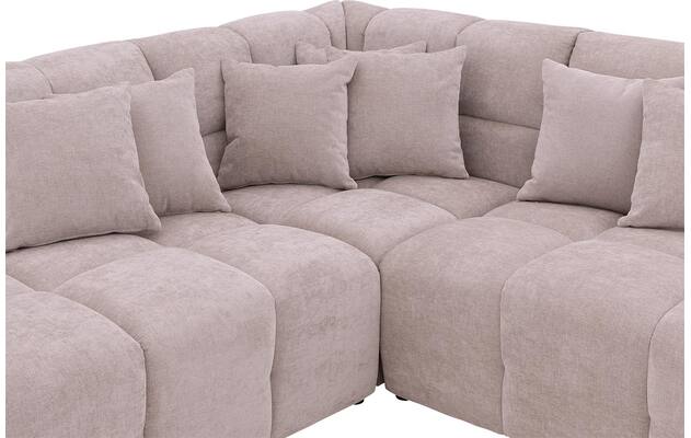 Goossens excellent hoekbank kubus beige stof - 8252132-gespiegeld-06