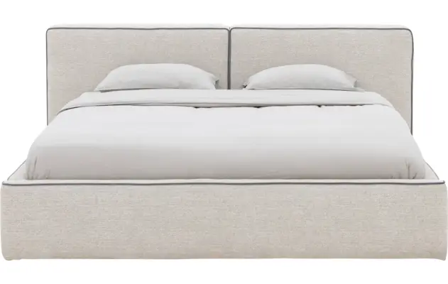 Goossens gestoffeerd bedframe arona storage grijs stof - 8252157-goossens-arona-storage-bedframe-stof-01