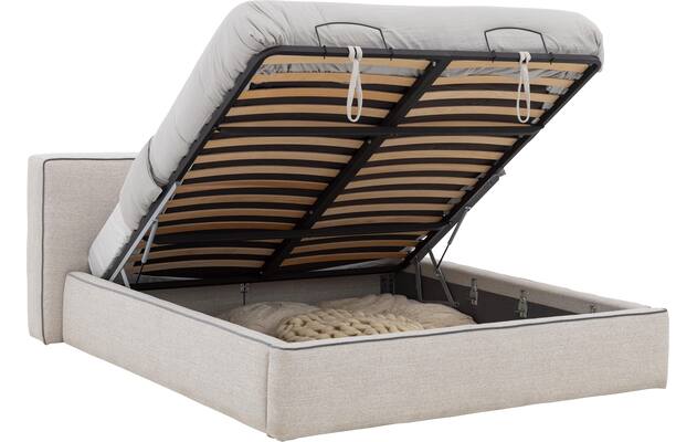 Goossens gestoffeerd bedframe arona storage grijs stof - 8252157-goossens-arona-storage-bedframe-stof-04