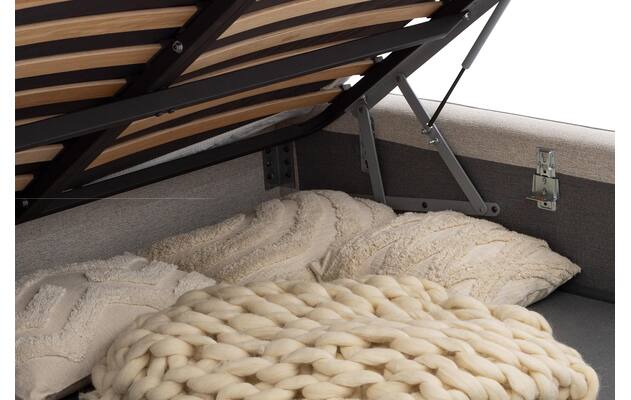 Goossens gestoffeerd bedframe arona storage grijs stof - 8252157-goossens-arona-storage-bedframe-stof-05