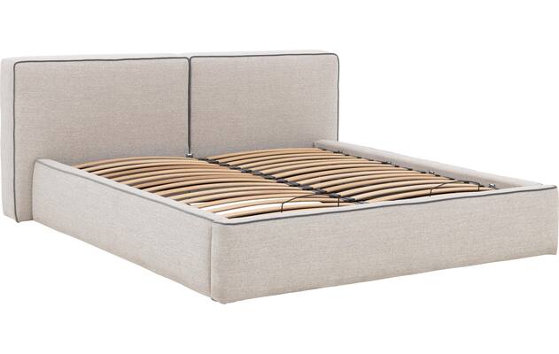 Goossens gestoffeerd bedframe arona storage grijs stof - 8252157-goossens-arona-storage-bedframe-stof-12