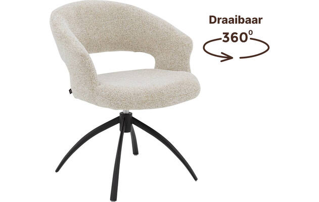 Goossens eetkamerstoel sara beige stof - 8252182-goossens-sara-eetkamerstoel-stof-beige-99