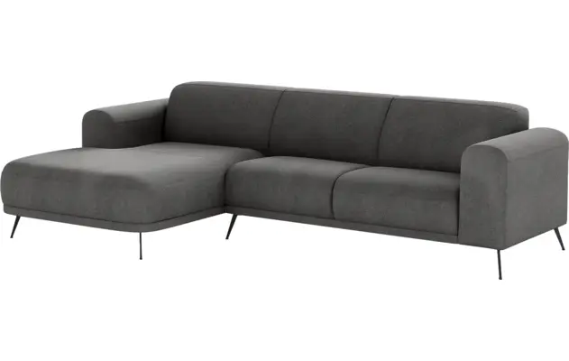 Goossens loungebank shallow zwart stof - 8252344-goossens-shallow-bank-stof-zwart-02