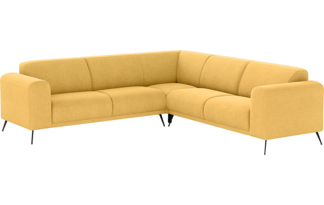 Goossens hoekbank shallow geel stof - 8252370-goossens-shallow-bank-stof-geel-02