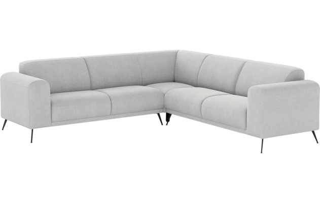 Goossens hoekbank shallow grijs stof - 8252389-goossens-shallow-bank-stof-grijs-02