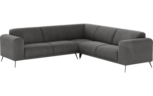 Goossens hoekbank shallow zwart stof - 8252390-goossens-shallow-bank-stof-zwart-02