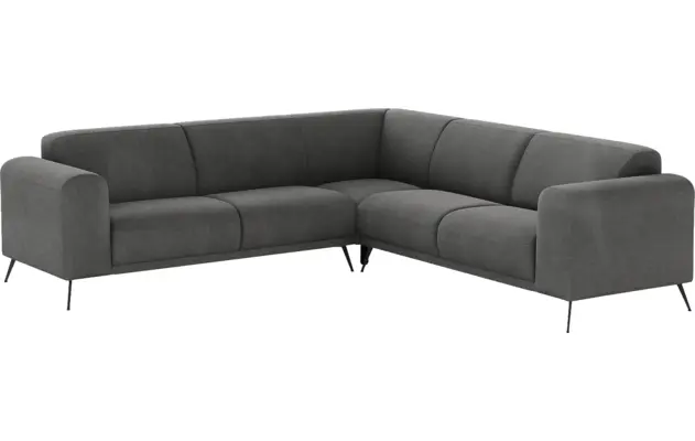Goossens hoekbank shallow zwart stof - 8252390-goossens-shallow-bank-stof-zwart-02