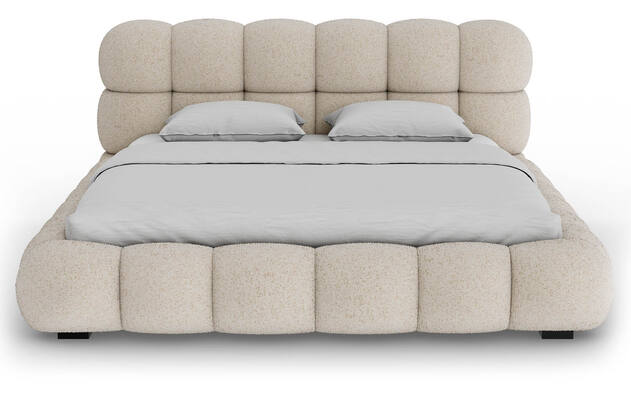 Goossens gestoffeerd bedframe cloud beige stof - 8252391-goossens-cloud-bedframe-stof-02