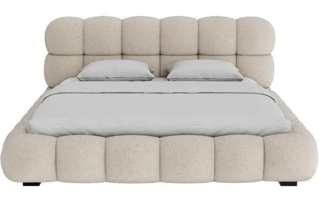 Goossens gestoffeerd bedframe cloud beige stof - 8252391-goossens-cloud-bedframe-stof-02