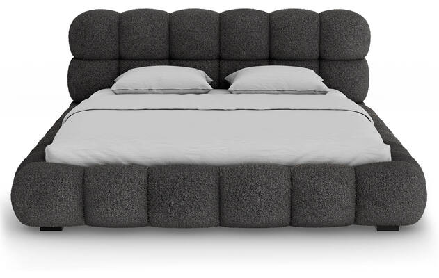 Goossens gestoffeerd bedframe cloud grijs stof - 8252392-goossens-cloud-bedframe-stof-02