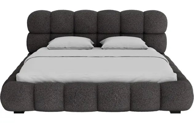 Goossens gestoffeerd bedframe cloud grijs stof - 8252392-goossens-cloud-bedframe-stof-02