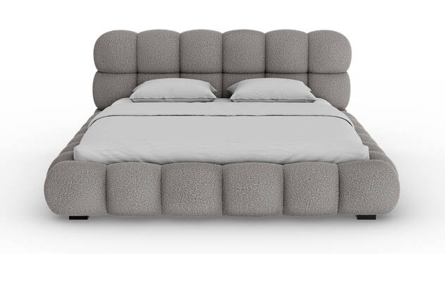 Goossens gestoffeerd bedframe cloud grijs stof - 8252393-goossens-cloud-bedframe-stof-02