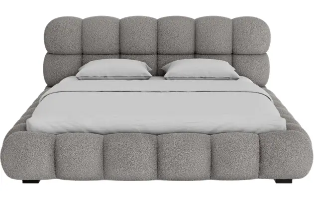 Goossens gestoffeerd bedframe cloud grijs stof - 8252393-goossens-cloud-bedframe-stof-02