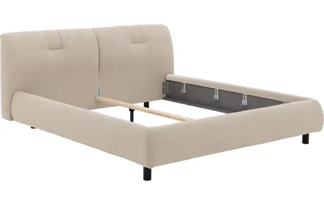 Goossens gestoffeerd bedframe taranto beige stof - 8252675-goossens-taranto-bedframe-stof-07