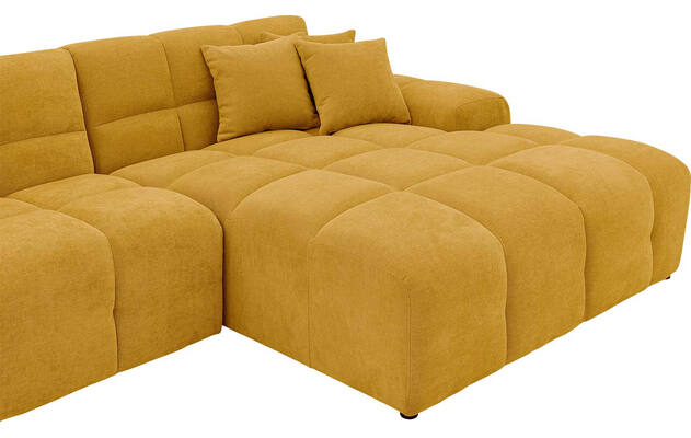 Goossens excellent loungebank kubus geel stof - 8252708-gespiegeld-07