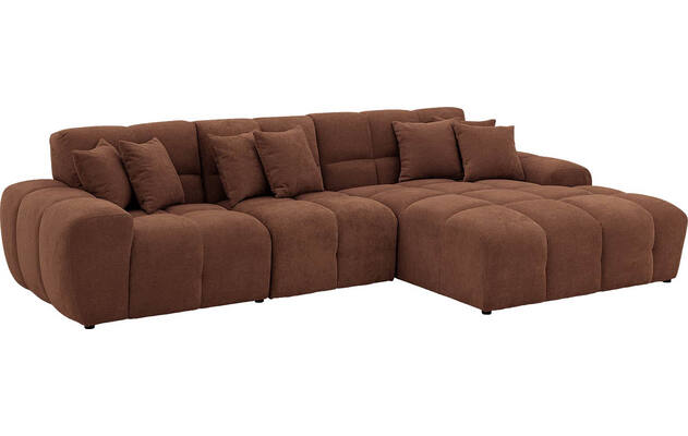 Goossens excellent loungebank kubus bruin stof - 8252710-gespiegeld-03