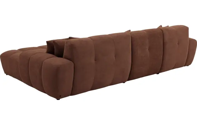 Goossens excellent loungebank kubus bruin stof - 8252710-gespiegeld-06