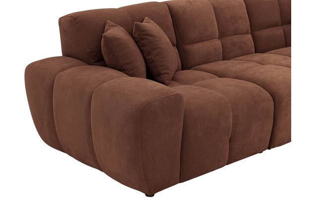Goossens excellent loungebank kubus bruin stof - 8252710-gespiegeld-08