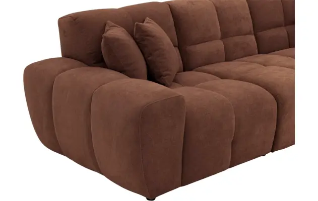 Goossens excellent loungebank kubus bruin stof - 8252710-gespiegeld-08