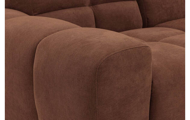 Goossens excellent loungebank kubus bruin stof - 8252710-gespiegeld-09