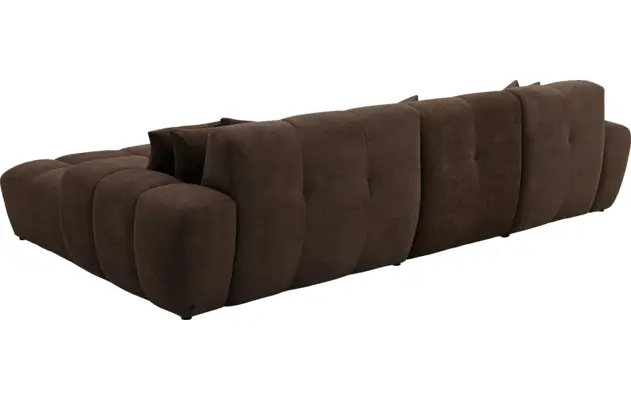Goossens excellent loungebank kubus bruin stof - 8252711-gespiegeld-04
