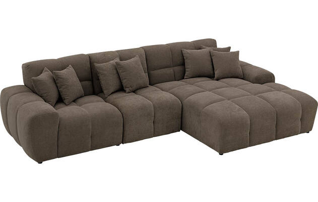 Goossens excellent loungebank kubus bruin stof - 8252712-gespiegeld-04