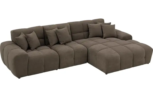 Goossens excellent loungebank kubus bruin stof - 8252712-gespiegeld-04