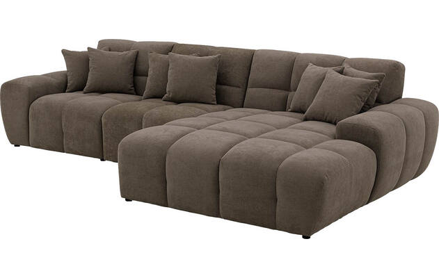 Goossens excellent loungebank kubus bruin stof - 8252712-gespiegeld-05