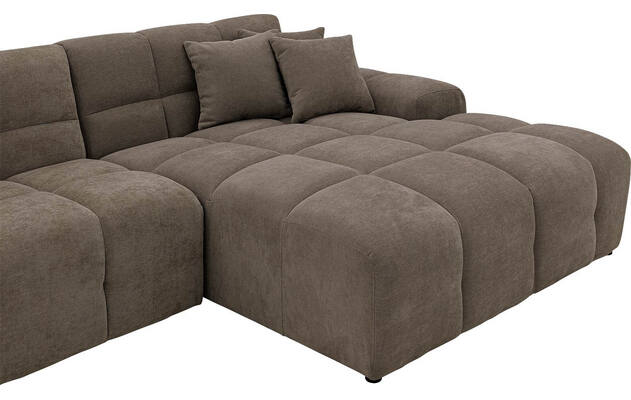 Goossens excellent loungebank kubus bruin stof - 8252712-gespiegeld-07