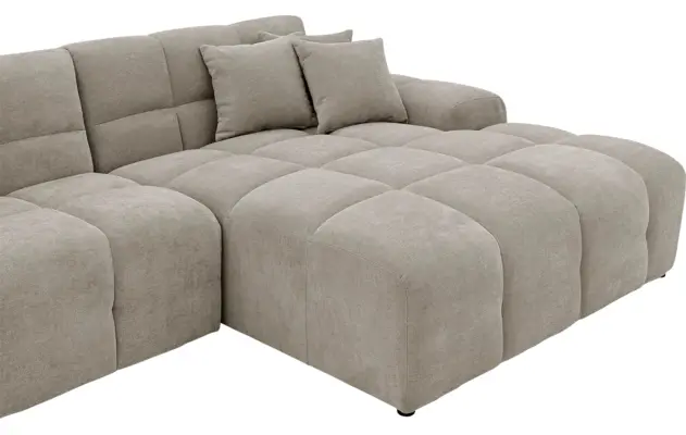 Goossens excellent loungebank kubus bruin stof - 8252713-gespiegeld-07