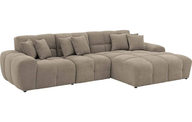 Goossens excellent loungebank kubus bruin stof - 8252714-gespiegeld-03