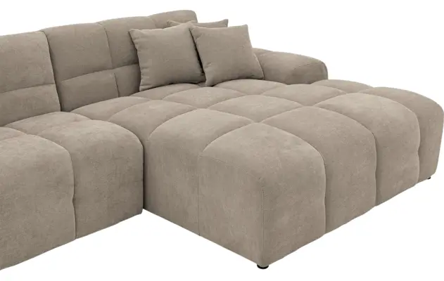 Goossens excellent loungebank kubus bruin stof - 8252714-gespiegeld-07