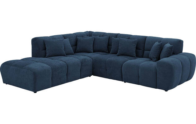Goossens excellent hoekbank kubus blauw stof - 8252717-gespiegeld-03