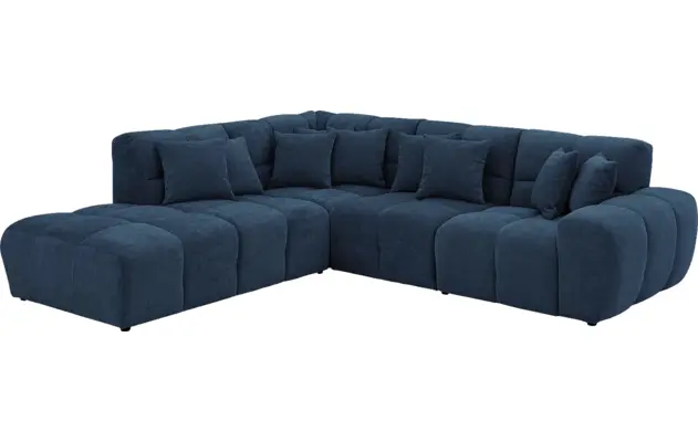 Goossens excellent hoekbank kubus blauw stof - 8252717-gespiegeld-03
