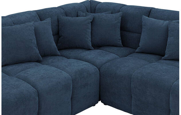 Goossens excellent hoekbank kubus blauw stof - 8252717-gespiegeld-06