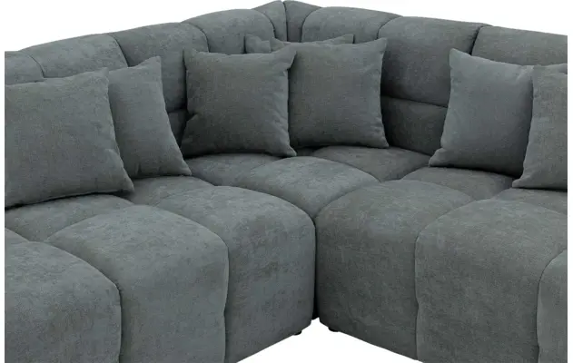 Goossens excellent hoekbank kubus groen stof - 8252718-gespiegeld-06