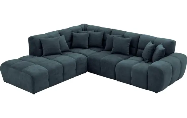 Goossens excellent hoekbank kubus blauw stof - 8252719-gespiegeld-05
