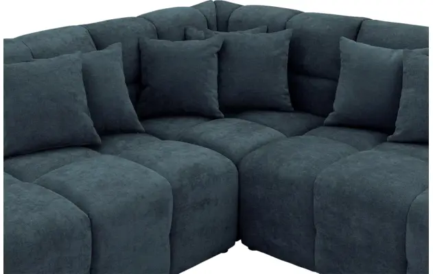 Goossens excellent hoekbank kubus blauw stof - 8252719-gespiegeld-06