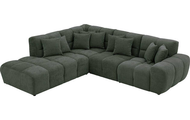 Goossens excellent hoekbank kubus groen stof - 8252720-gespiegeld-05