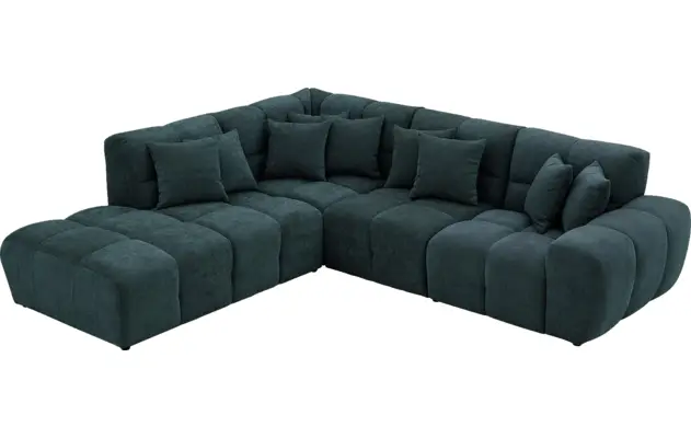 Goossens excellent hoekbank kubus groen stof - 8252721-gespiegeld-05