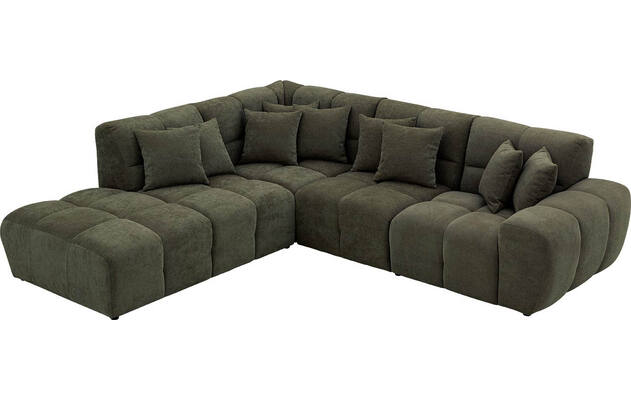 Goossens excellent hoekbank kubus groen stof - 8252722-gespiegeld-05