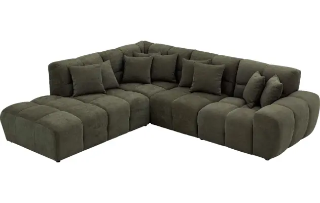 Goossens excellent hoekbank kubus groen stof - 8252722-gespiegeld-05