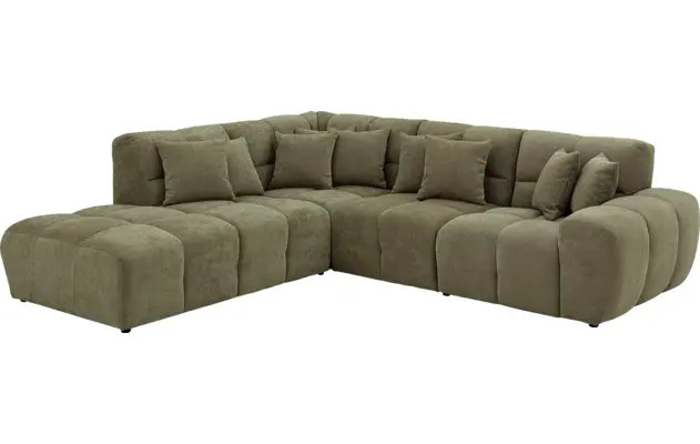 Goossens excellent hoekbank kubus groen stof - 8252723-gespiegeld-03