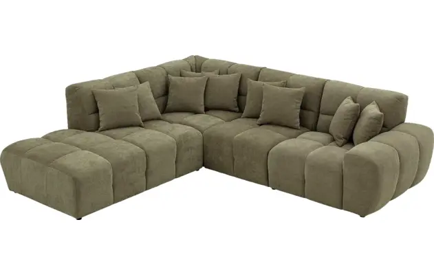 Goossens excellent hoekbank kubus groen stof - 8252723-gespiegeld-05