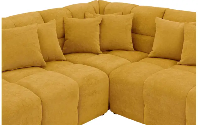 Goossens excellent hoekbank kubus geel stof - 8252724-gespiegeld-06